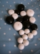 Perles rondes noir et blanc pour vos créations