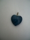 Pendentif coeur bleu avec 8 strass