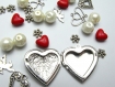 Lot valentin 45 pièces (perles, breloque, pendentif photo...) 