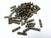 50 perles tubes intercalaire, séparateur, connecteur filigramé de couleur bronze est de 12mm et trou de 2mm 