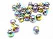 Lot de 25 perles hématite (shamballa) taille 10mm 