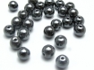 Lot de 40 perles hématite (shamballa) taille 8mm 