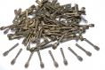 Lot de 50 pendentif - breloques fourchettes en métal de couleur bronze et taille de 23mm 