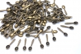 Lot de 50 pendentif - breloques cuillères en métal de couleur bronze et taille de 23mm 