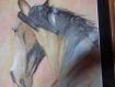 "le cheval bai" tableau à l'aquarelle 