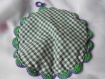 "kougloff" mamique au crochet vert et violet 