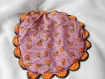 "kougloff" mamique au crochet marine et orange 