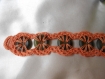 "elisa"bracelet au crochet et boutons orange 