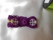 "elisa"bracelet au crochet et boutons violet 