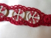 "elisa"bracelet au crochet et boutons bordeaux 