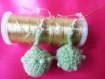 " caraibe "boucles d'oreilles vertes au crochet 