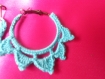 "margerita" anneaux d'oreilles turquoise au crochet 