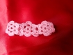 Bracelet , au crochet roses irlandaise rose 