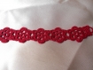 Bracelet , au crochet roses irlandaise bordeaux 