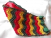 Bracelet manchette au crochet , couleur jamaïca 