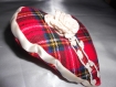 Coussin écossais porte aiguille ou déco avec bordure satin