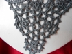 Collier crochet gris 