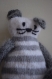 Grand chat doudou tout doux tricoté main 