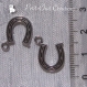 20 breloques fer a cheval pendentifs perle metal argente 16x14mm *b486 