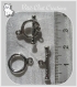 5 fermoirs toggle metal argente pour bracelet collier 20x7mm 16x12mm *t19 