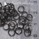100 anneaux brisés doubles spirales 6mm métal noir gris hÉmatite pour breloques chaine *u4 