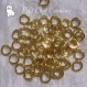 100 anneaux solides 8mmx1,5mm metal dorÉ or breloque chaine mousqueton *o183 
