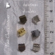 50 pinces 6mm cache-noeuds métal mix arg or bronze cuivre metal gunmetal embouts pour fil cordon suédine 