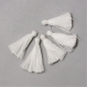 Lot 10 pompons blancs 30mm x 5mm coton blanc décoration bracelet rideaux vêtement *p67 