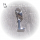 1 charm lettre alphabet « l » breloque sur mousqueton metal argente *k64 