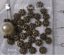 50 intercalaires coupelles spacers perles metal couleur bronze 4mm *j7 