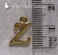 1 breloque alphabet lettre z calligraphiée en métal doré 15mm x 11mm *k141 