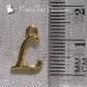 1 breloque alphabet lettre l calligraphiée en métal doré 15mm x 11mm *k127 