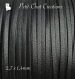 3 mètres fil suédine façon cuir 3mm x 1mm fil cordon daim velvet textile noir *c27a 