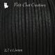 3 mètres 3mm x 1mm fil suédine 2,7x1,4mm cordon daim velvet textile noir paillettes *c27b 