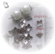 100 intercalaires coupelles spacers perles metal argent 6mm fil tige *s33 
