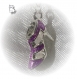 1 charm violet chaussure a talon bottine breloque mousqueton metal argente *v440 