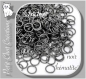 100 anneaux 7mm x 0,7mm metal gris noir "hematite" pour breloques chaine mousquetons *u15 