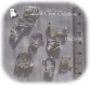 4 supports clips boucles d'oreilles métal argenté clair 15mm x 13mm *a20 