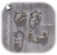 4 supports clips boucles d'oreilles métal argenté clair 15mm x 13mm *a20 