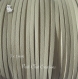 3 mètres fil suédine 3x1mm cordon daim velvet textile beige façon cuir 3mm x 1mm *c149 