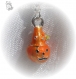 1 breloque citrouille charm sur mousqueton perle orange halloween mÉtal argente *v470 