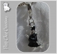1 charm sorciere noire breloque sur mousqueton perle helloween mÉtal argente *v471 