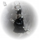 1 charm sorciere noire breloque sur mousqueton perle helloween mÉtal argente *v471 