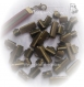 Mix 40 pinces embouts cache noeuds métal bronze 6mm 8mm 10mm 16mm pour fils cordons *ju3 