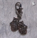 1 charm moufles de noel breloque perle mousqueton metal argente christmas *v541 