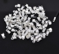 50 cache noeud 9x4mm embouts filigranes lacet fil pince metal argente 9mmx4mm *a145 