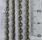 Lot de 5 metres chaine bronze forcat 3,5mm x 2,5mm metal couleur bronze 3,5x2,5mm perles colliers bracelets *j103 