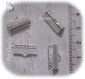 Lot 100 pinces 16x8mm cache-noeuds embouts pour cordon fil liberty 16mm x 8mm métal argenté *a65 