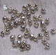 Lot 50 clochettes grelots breloques perles 8mm x 6mm en métal argenté argent clair 8x6mm noel christmas *b494 