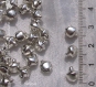 Lot 50 clochettes grelots breloques perles 8mm x 6mm en métal argenté argent clair 8x6mm noel christmas *b494 